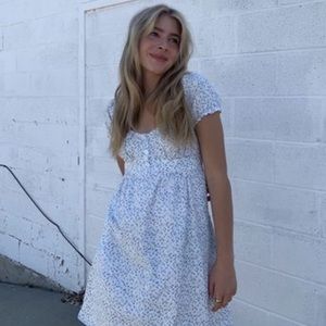 Brandy Melville Ditsy Floral Light Blue Dress